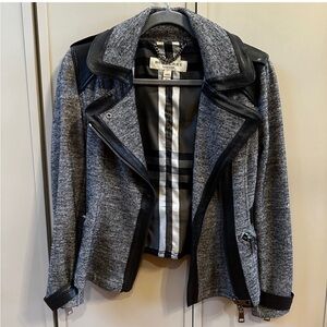 BURBERRY Knit and Leather Moto Jacket!